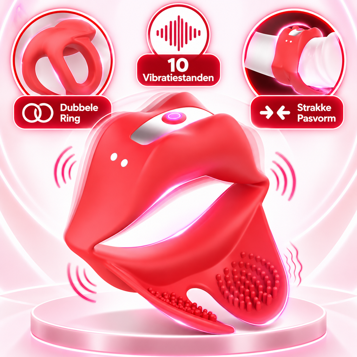 Cockring en scrotum vibrator