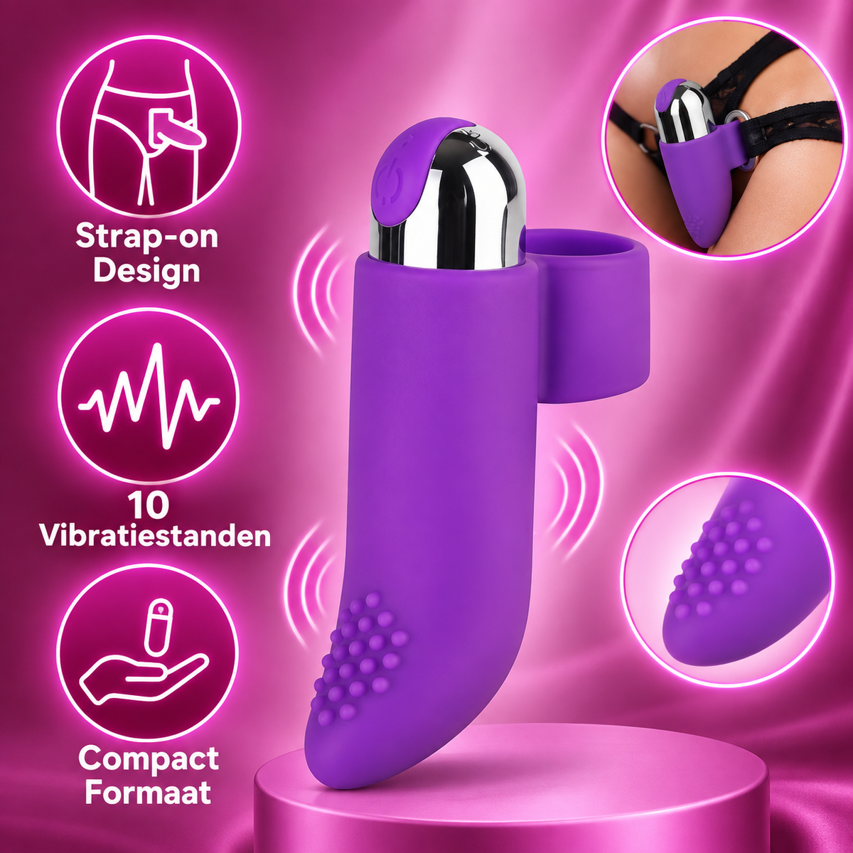 Strap-on Finger Vibrator
