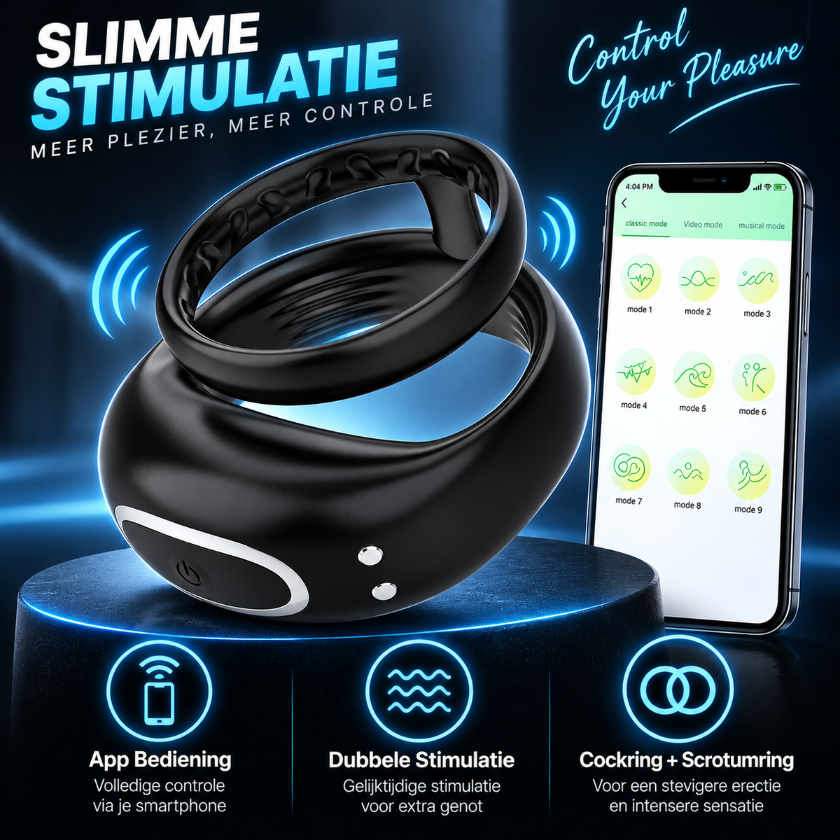 Penisring en Scrotum Vibrator