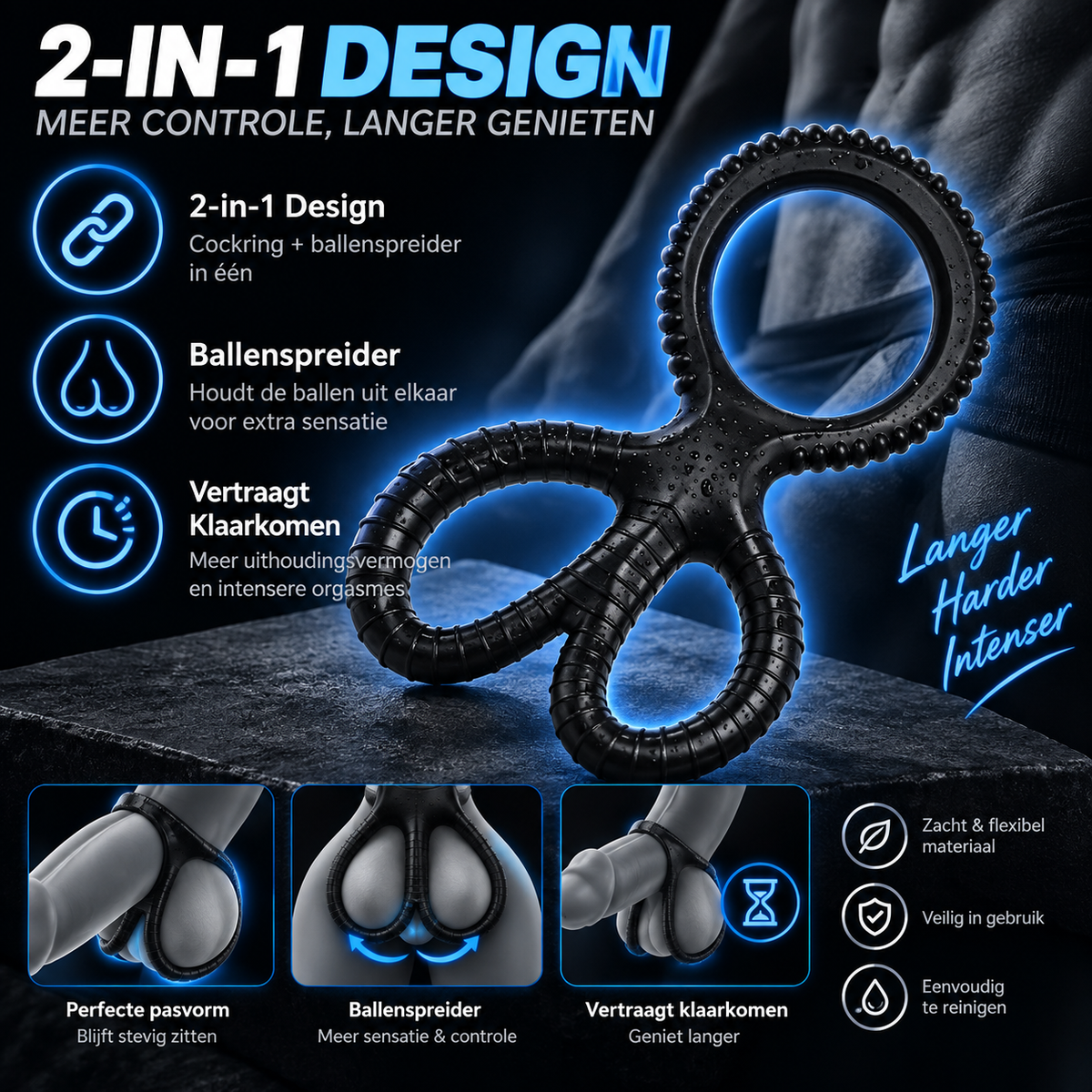 Cock ring with ball spreader
