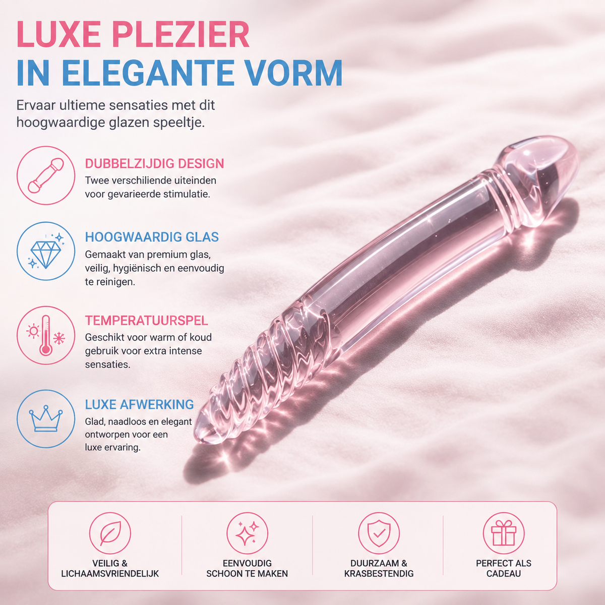 Grote glazen buttplug dildo