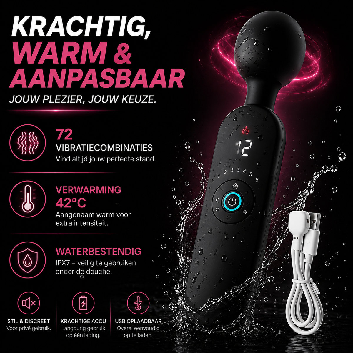 Krachtige Verwarmde Clitoris Vibrator