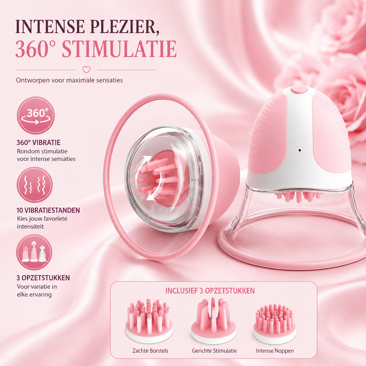 Tepel vibrator set van 2