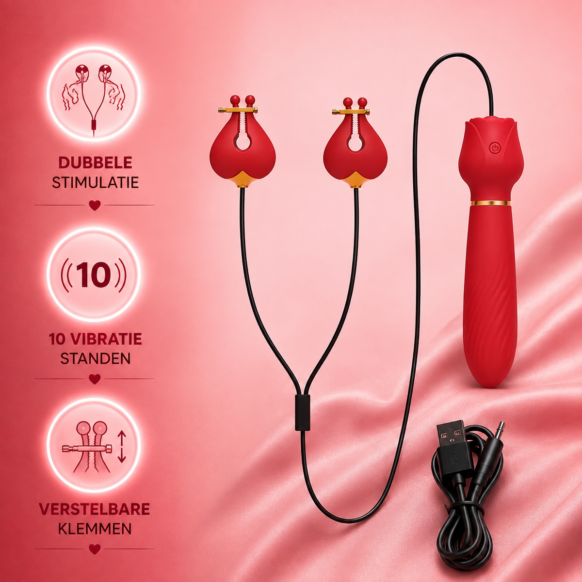 Tepelklemmen vibrator met G-spot vibrator