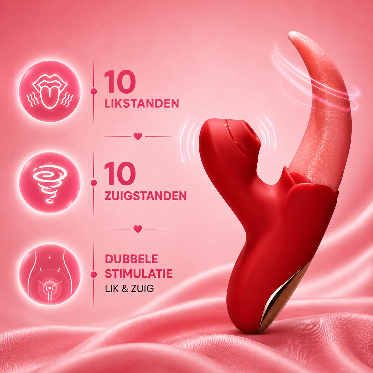 Sucking and licking vibrator