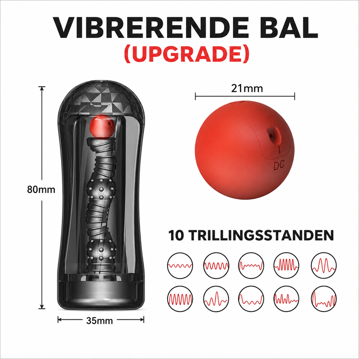 Masturbator met Vibrator en penispomp