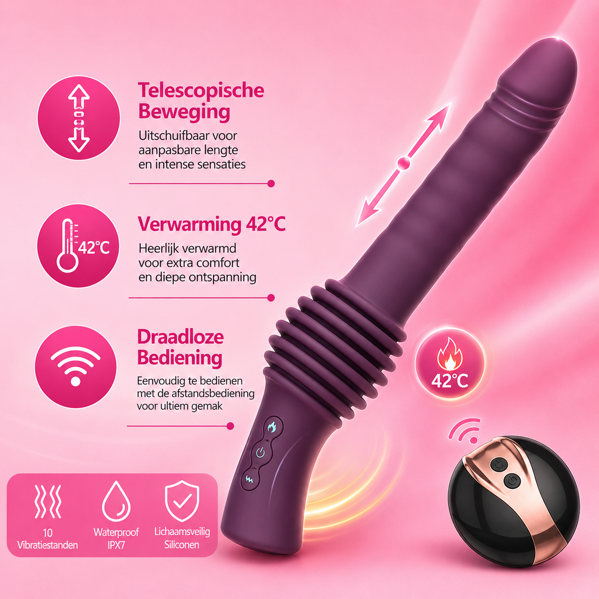 Telescopic Heated Vibrator