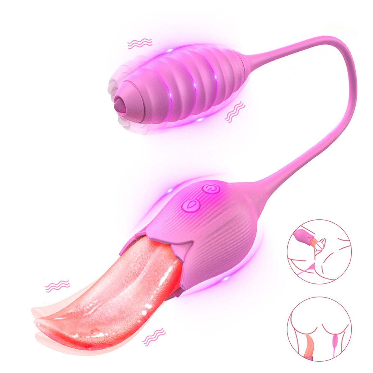 Dubbele Vibratortong en Clitoris