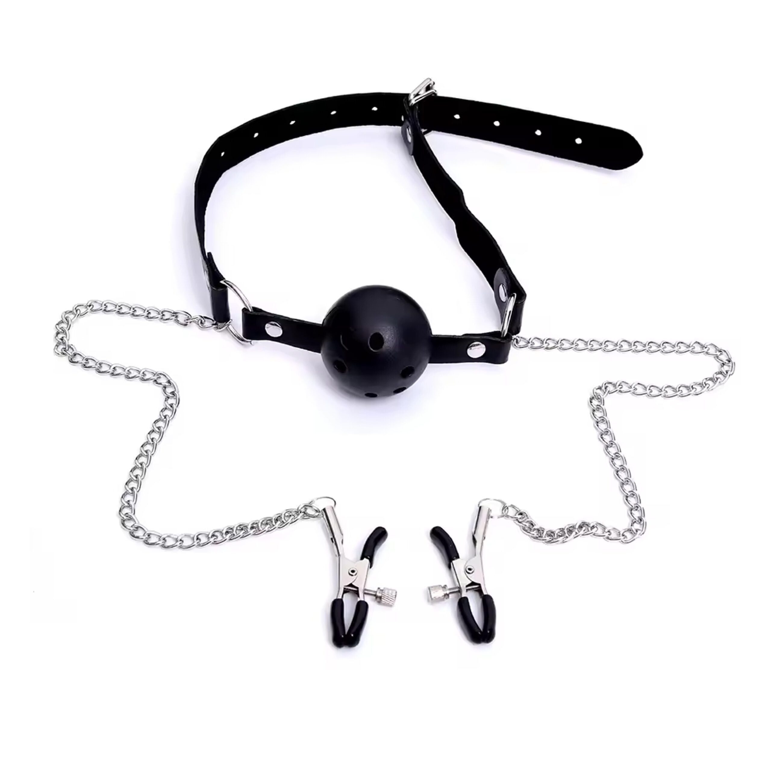 Gagbal met Tepelklemmen