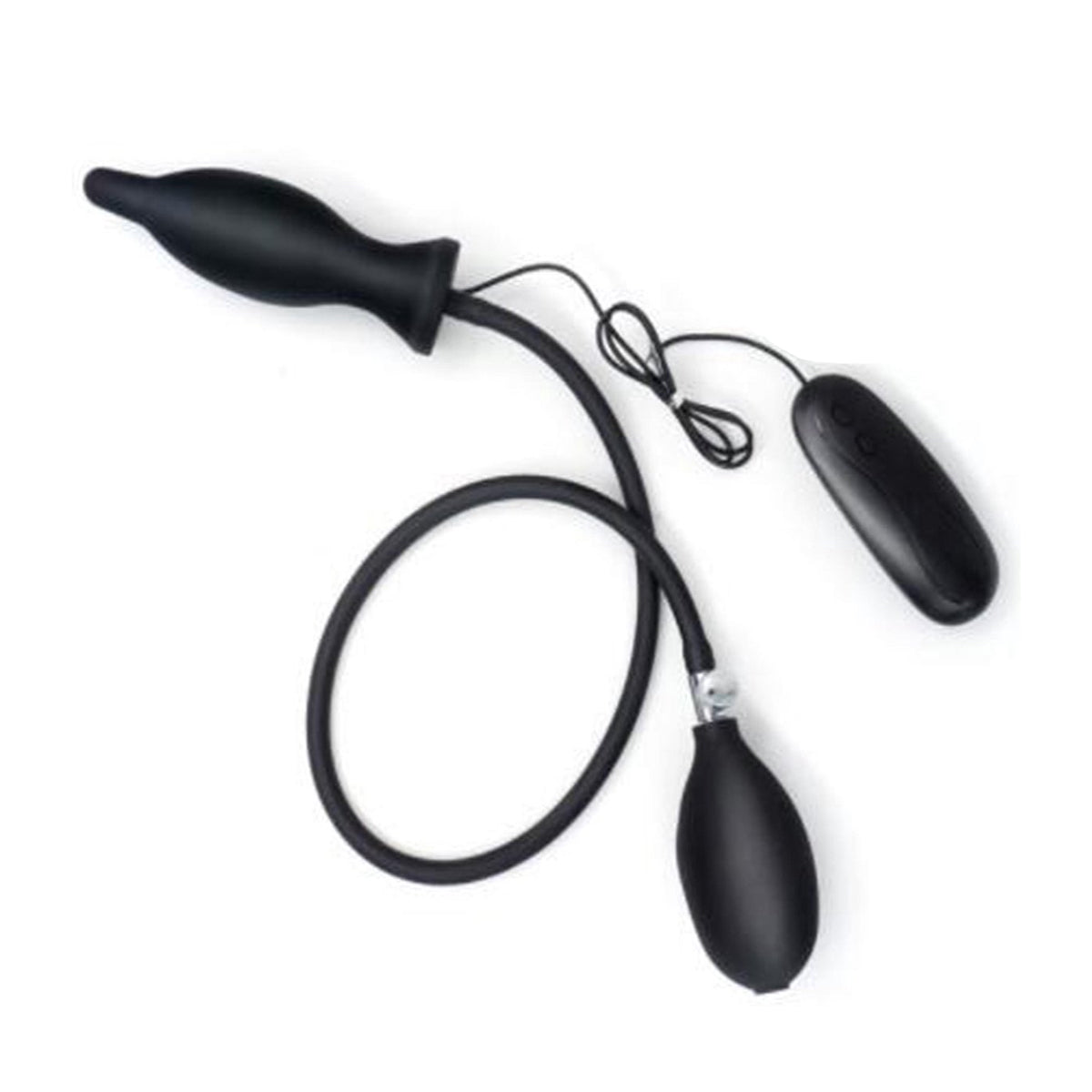 Opblaasbare Buttplug met Vibratie