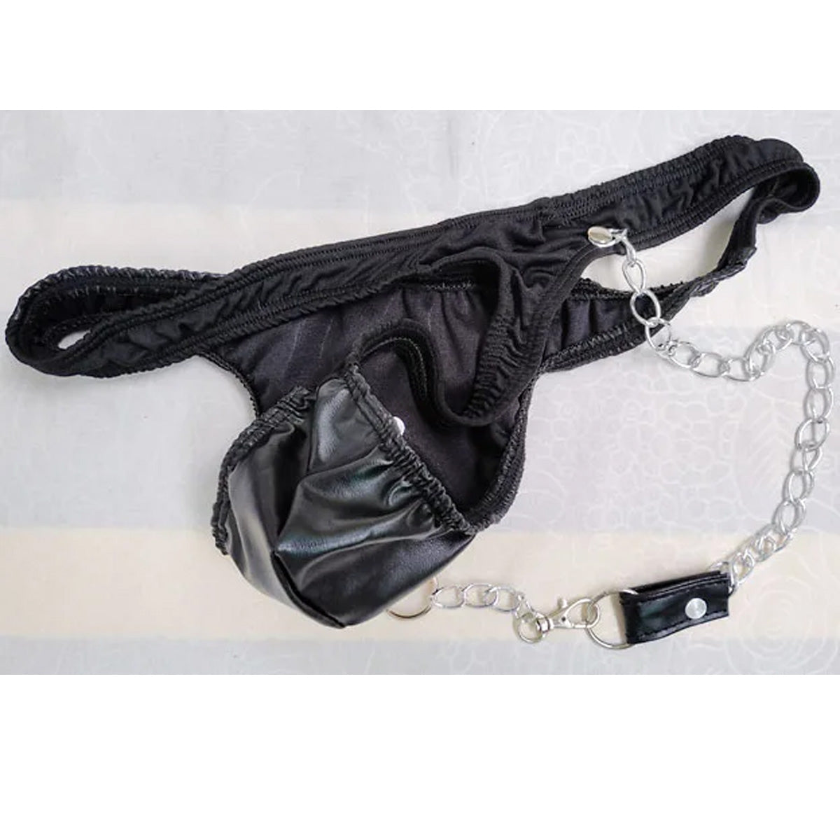 PU Lederen Slip met Ketting