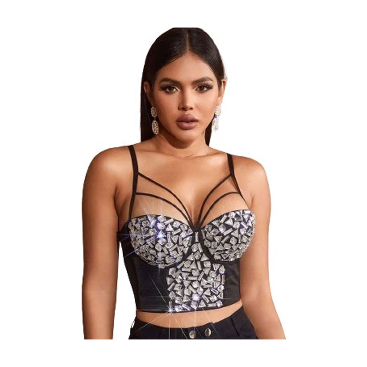 Korset Top Zilver Diamant