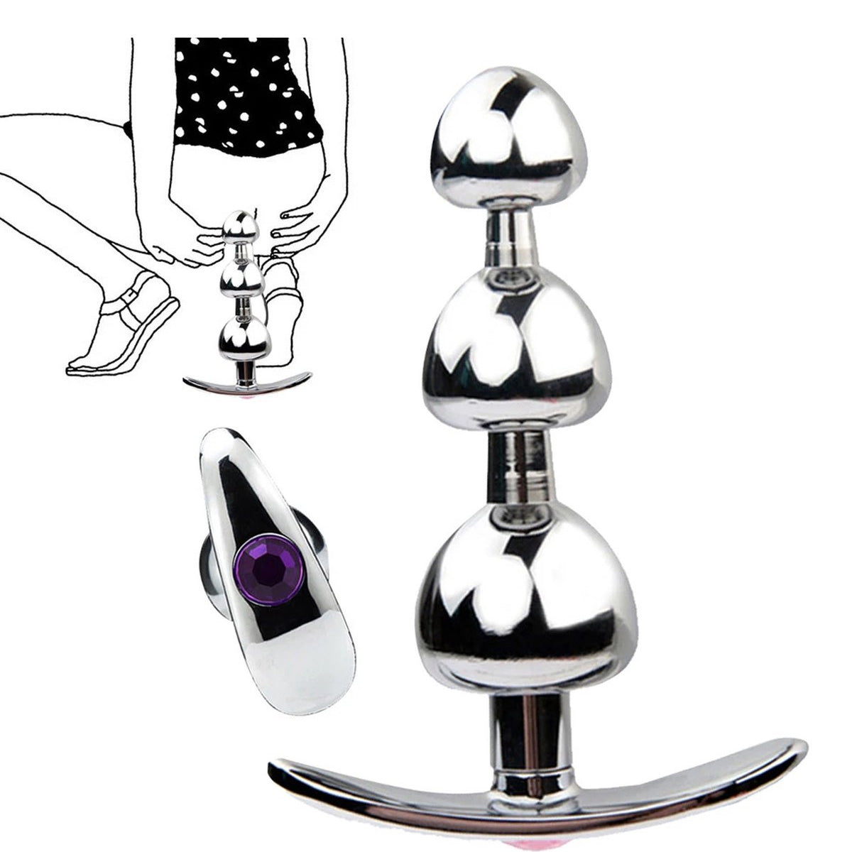 RVS Kralen Buttlplug