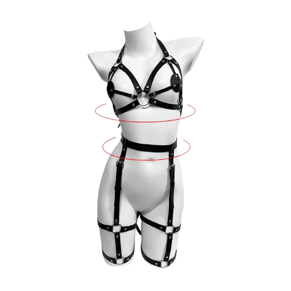 Bondageharnas Borst en Heup