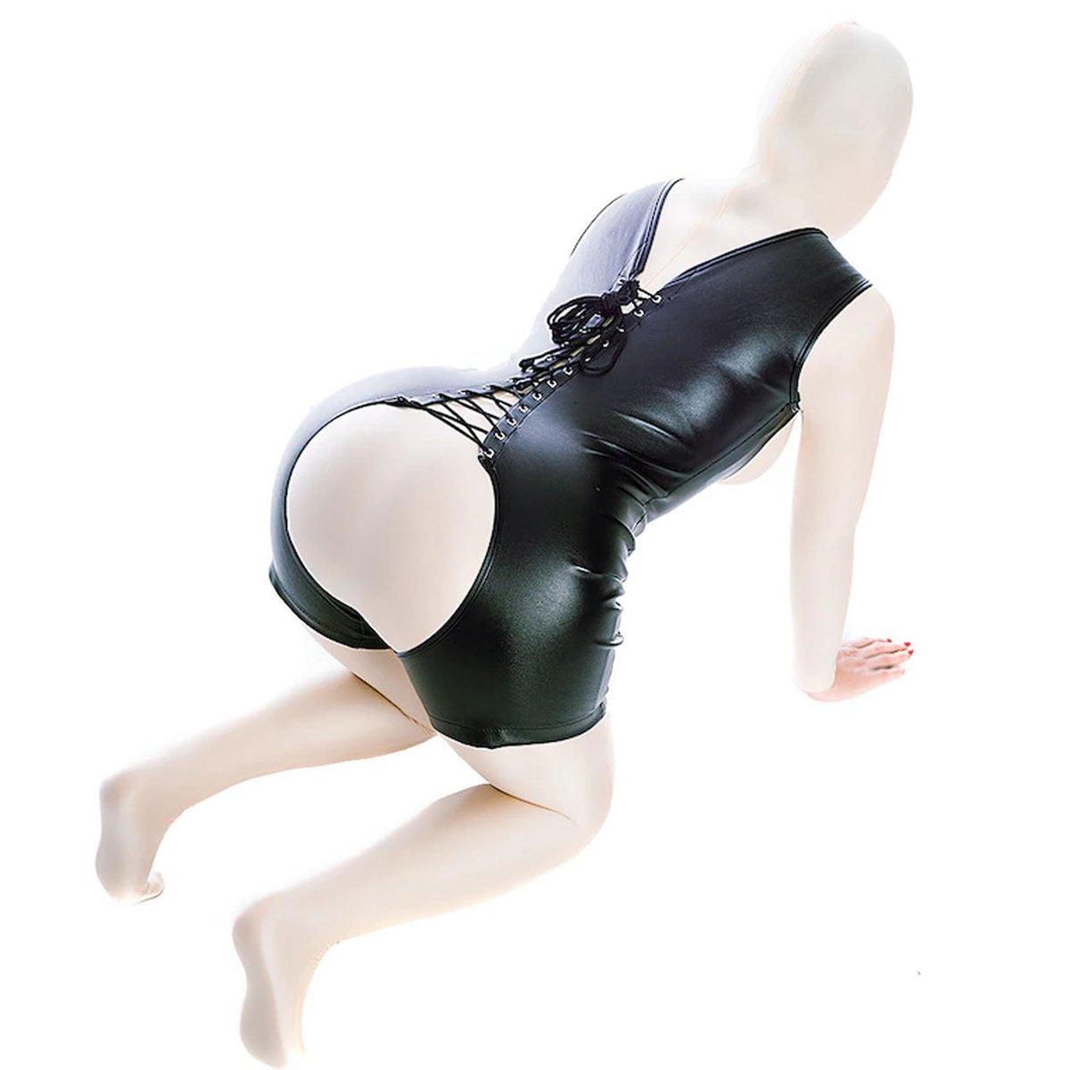 Romper Leder Open Kruis En Borsten