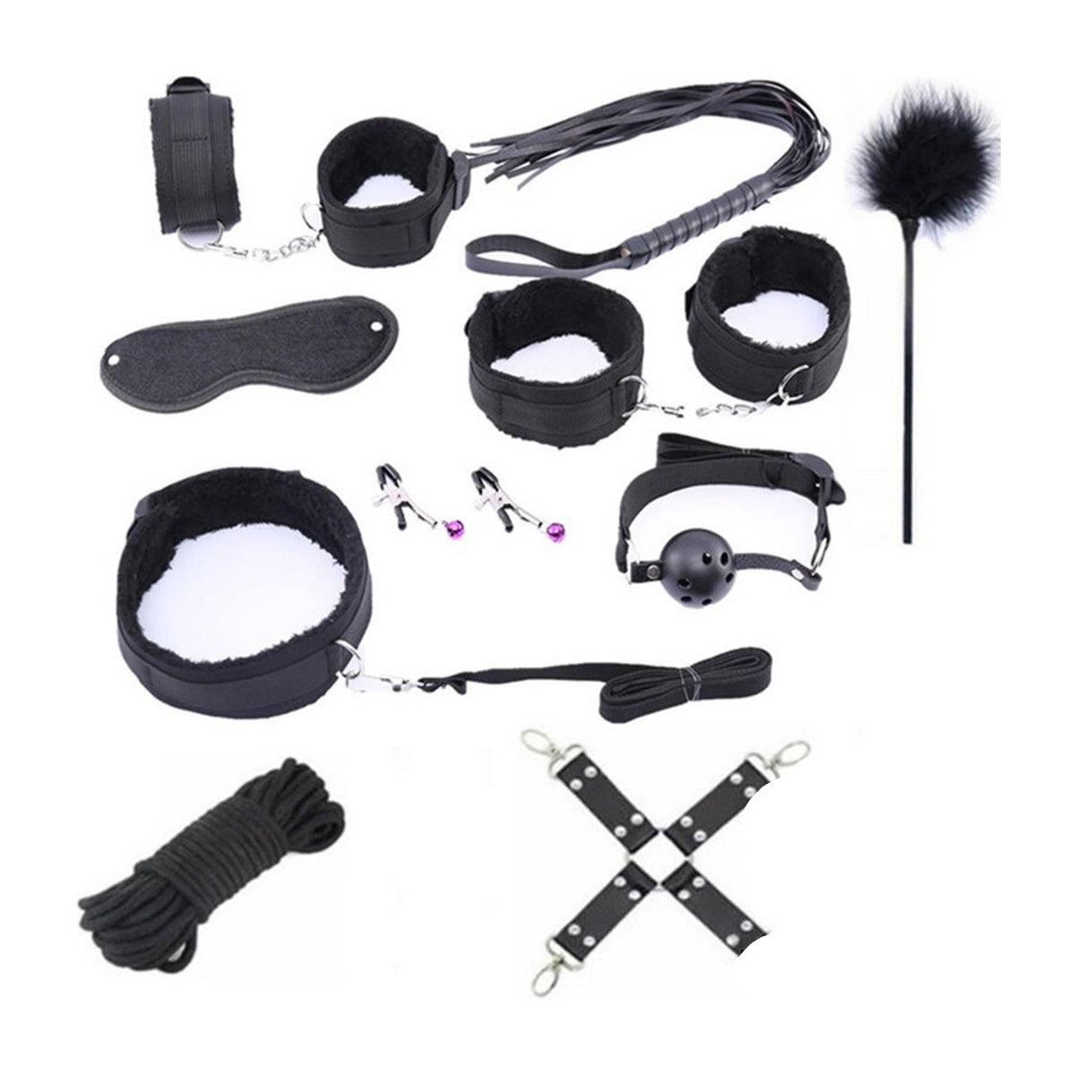 Bondage Set 10 Stuks Zwart