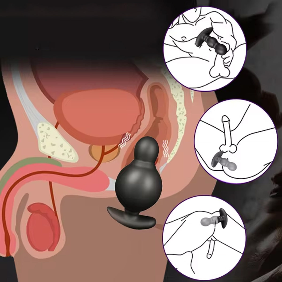 Vibrerende opblaasbare buttplug