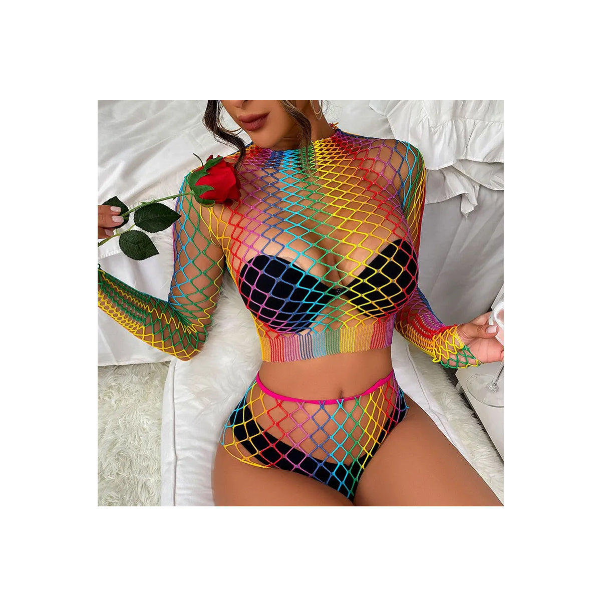 Top en Short Cover Regenboog