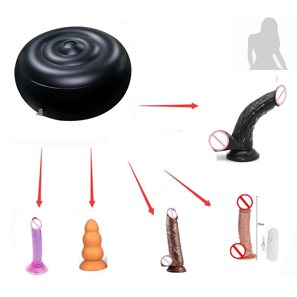 Seks Poef Opblaasbaar