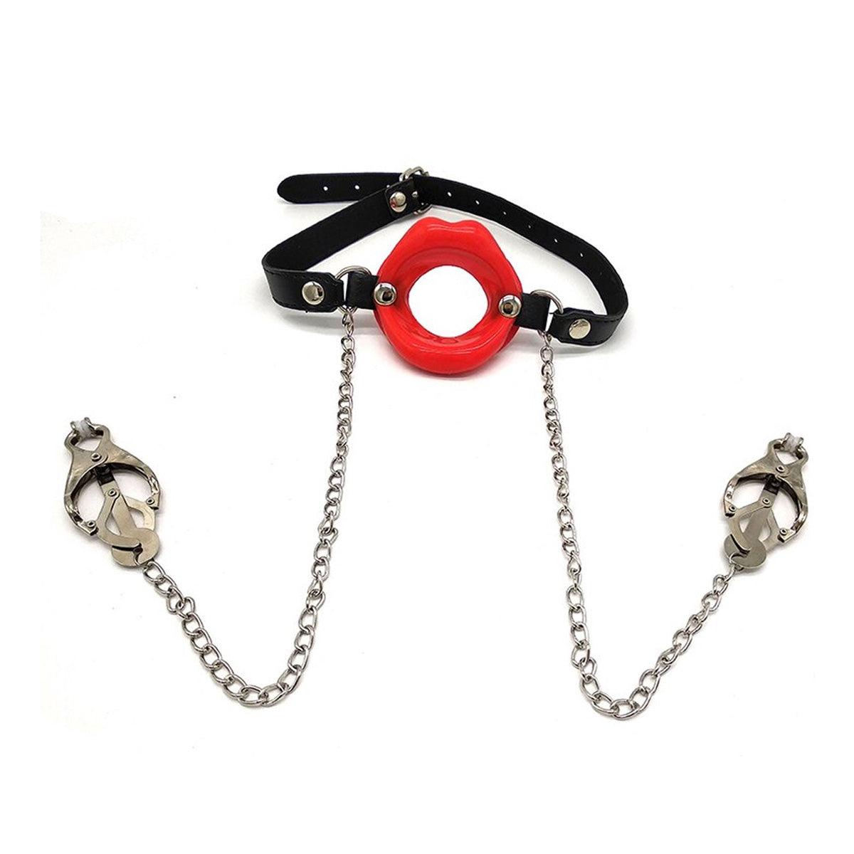 Holle Mond Gag Met Tepelklemmen