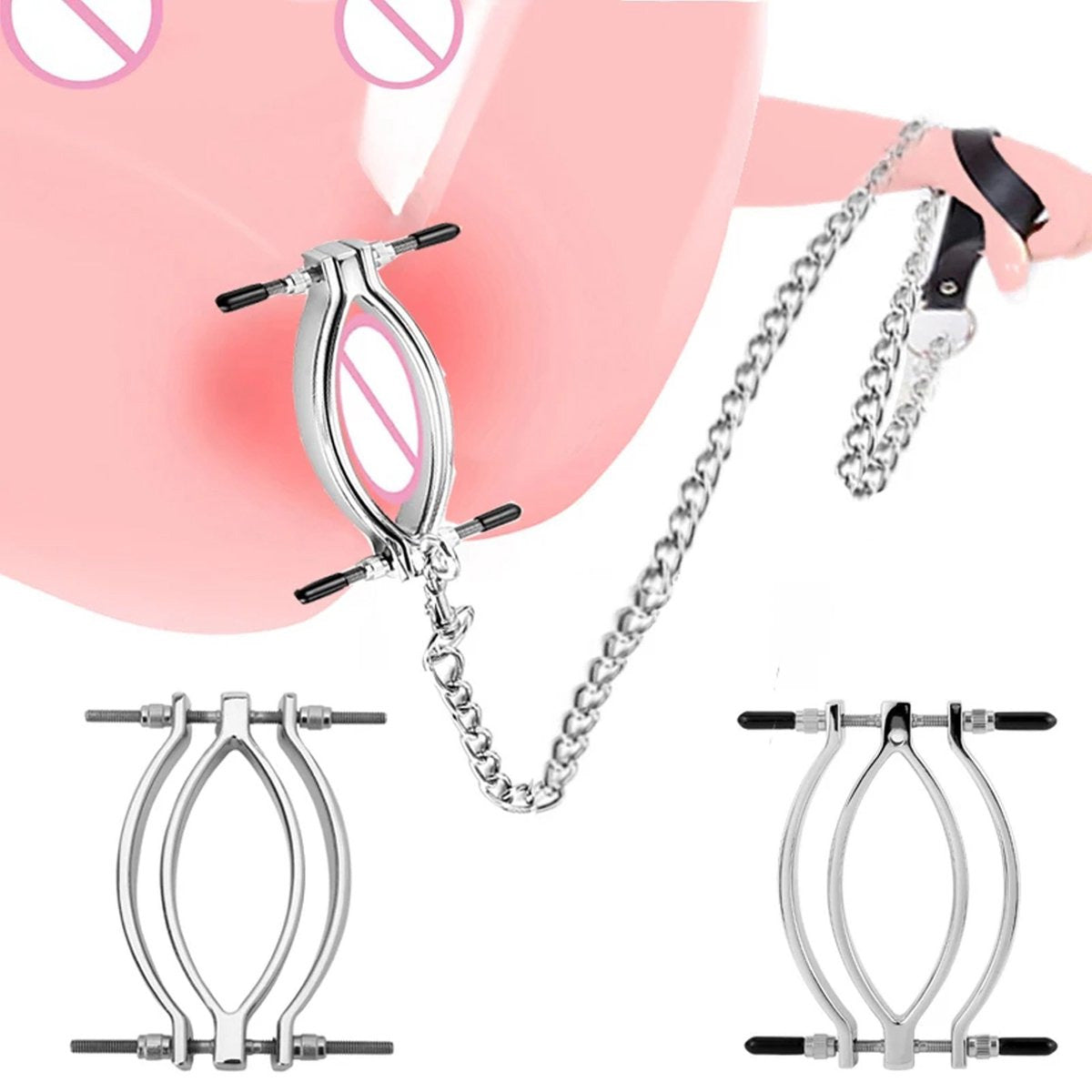 Schaamlipklem Met Riem En Ketting