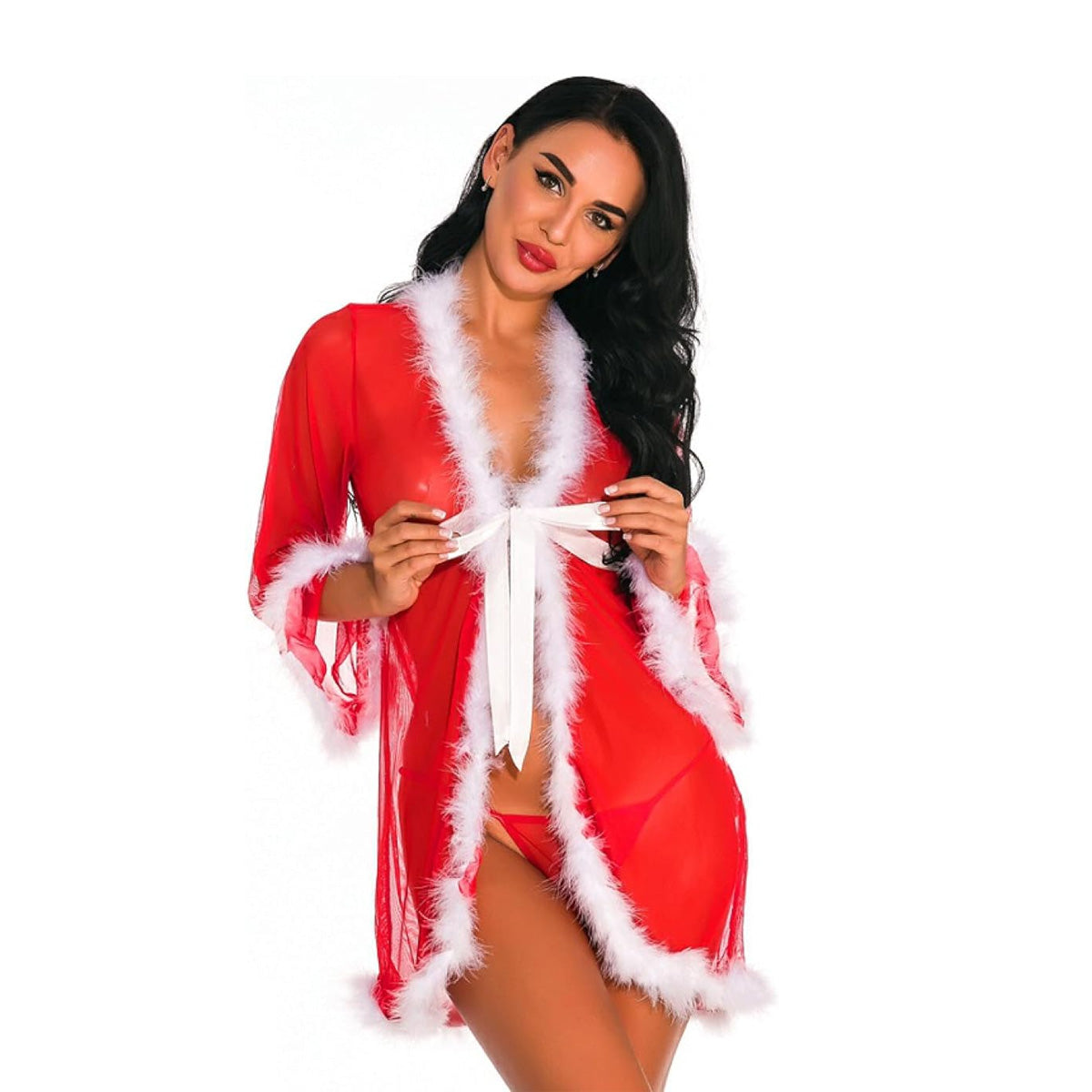 Erotische Kerstvrouw Nachtjurk