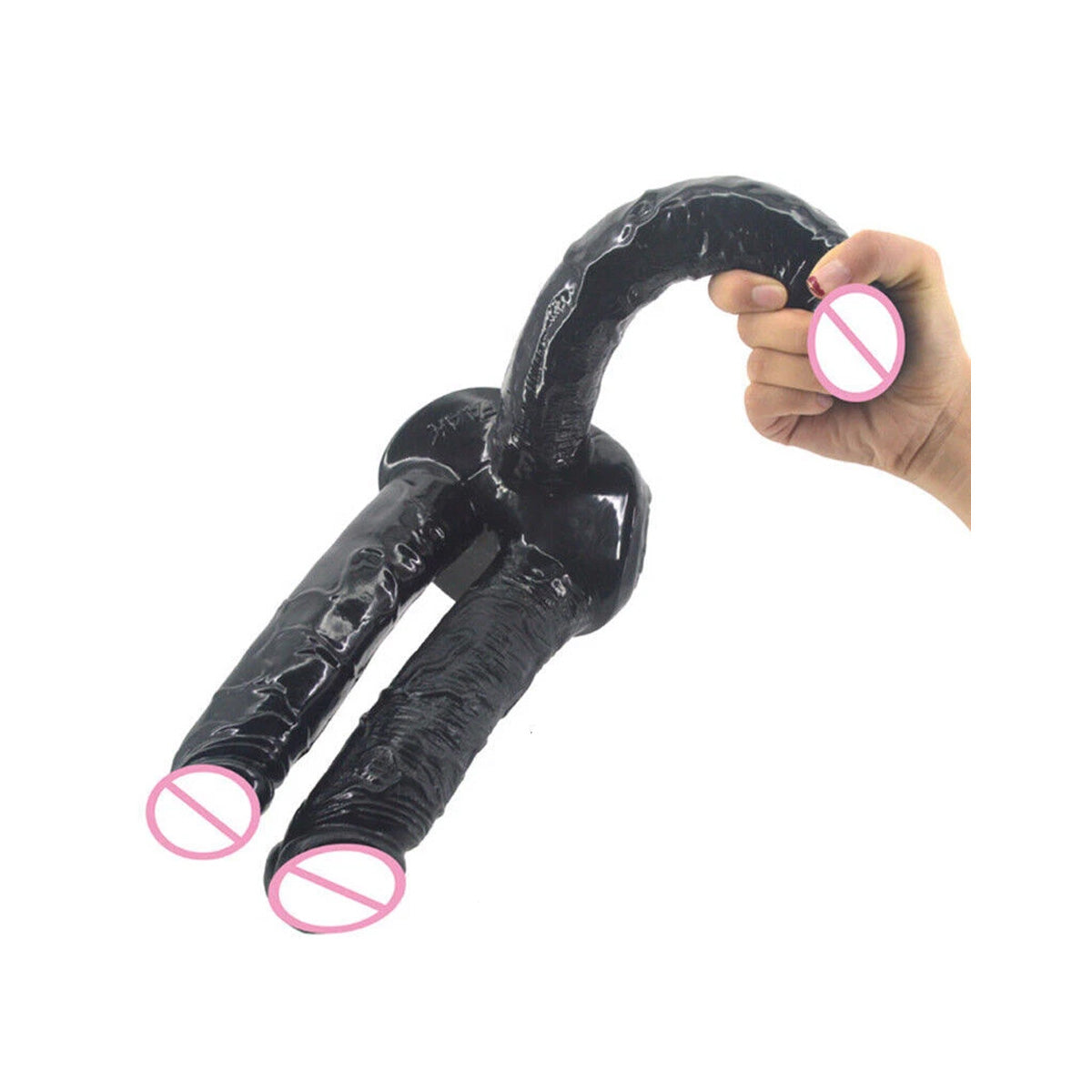 Drievoudige penetratie dildo