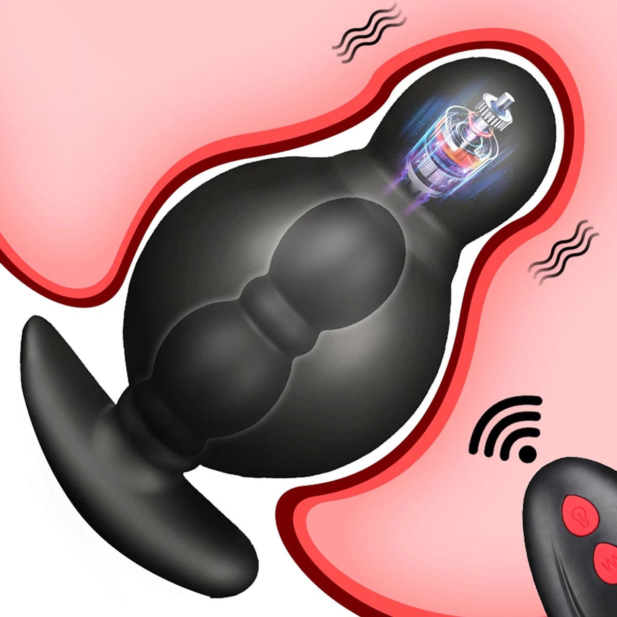 Vibrerende opblaasbare buttplug