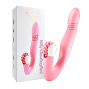 Dildo vibrator met clitoris stimulator