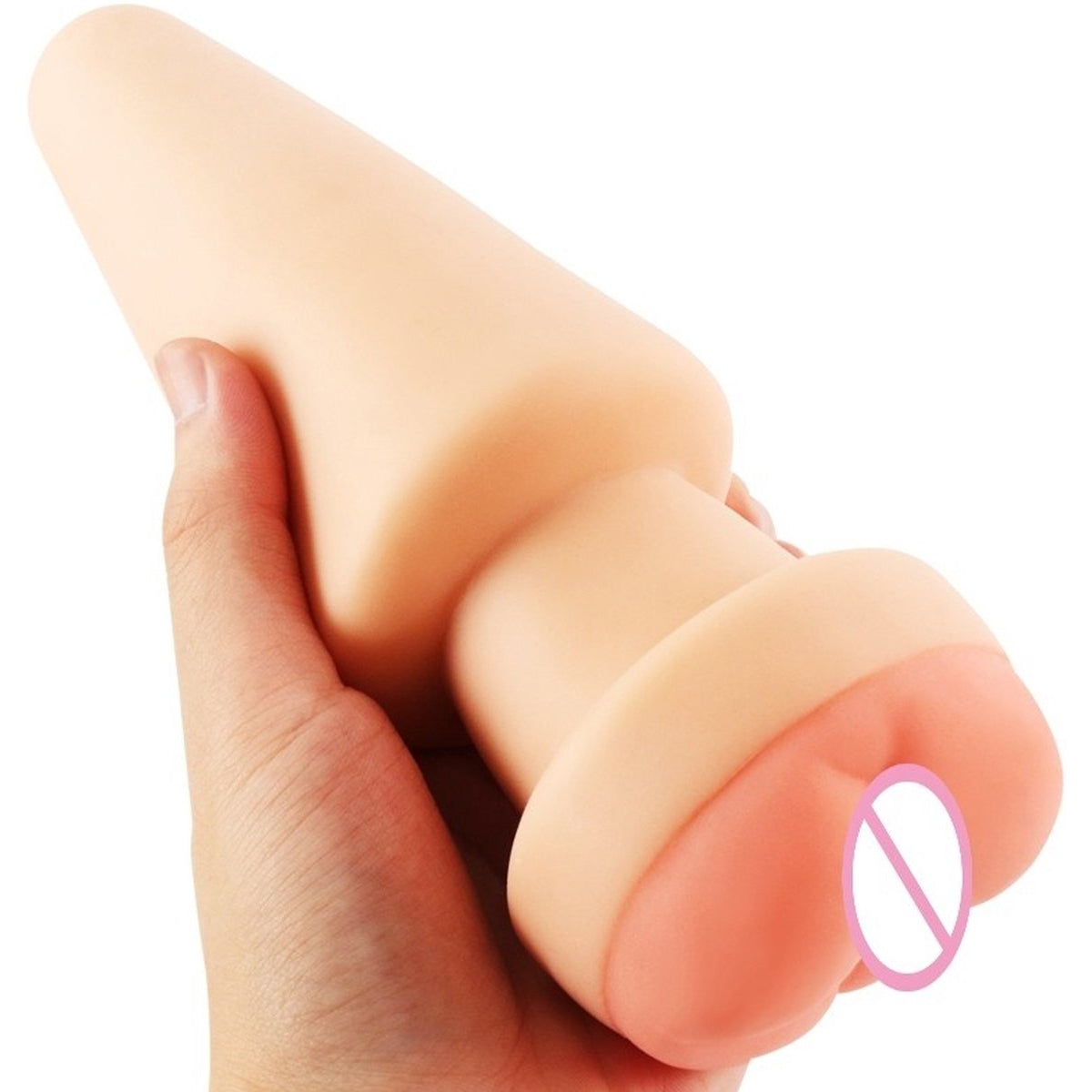 Buttplug met vaginale opening