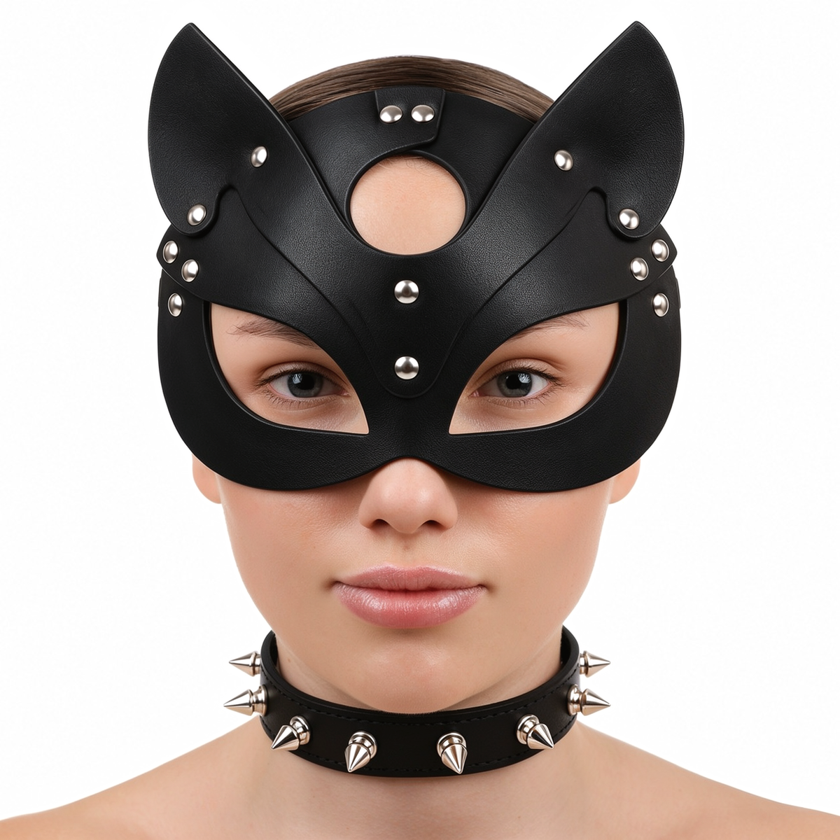 Gezichtsmasker met halsband
