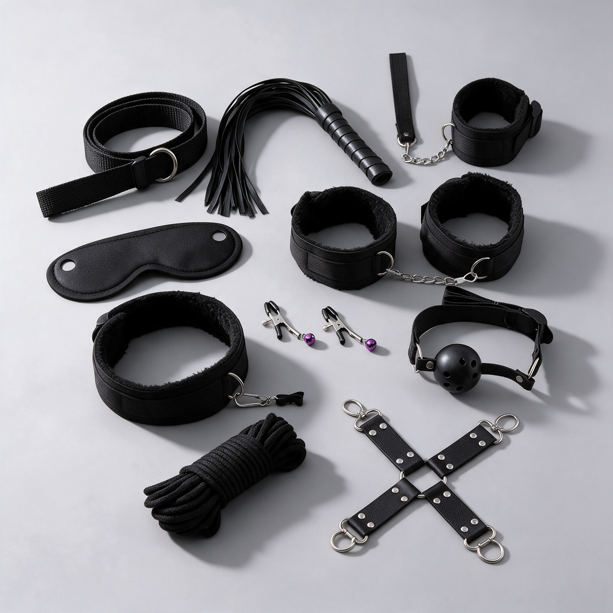 Bondage Set 10 Stuks Zwart