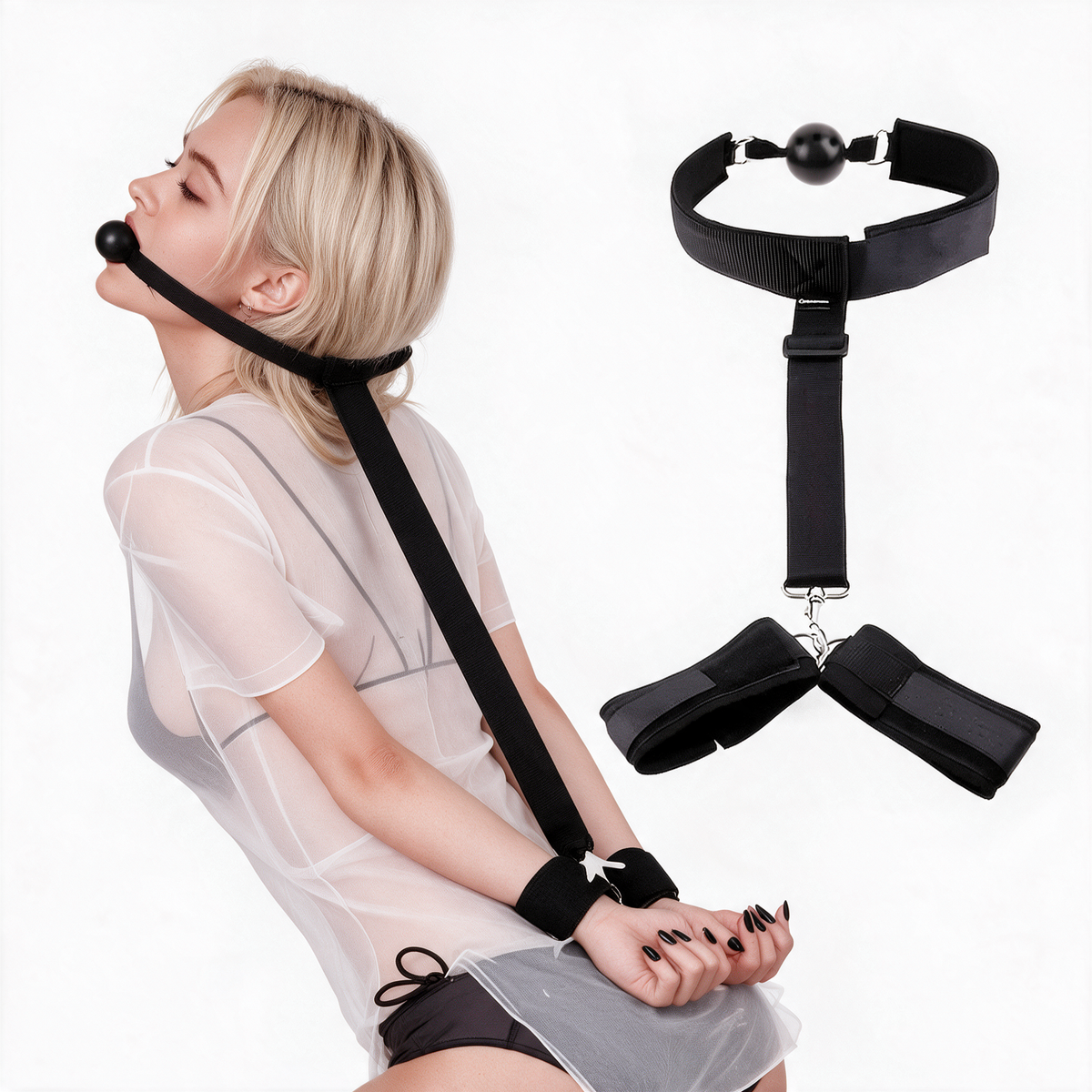 Handboeien met Gag Bal