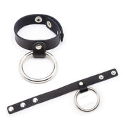 Lederen Cockring met Knoopjes