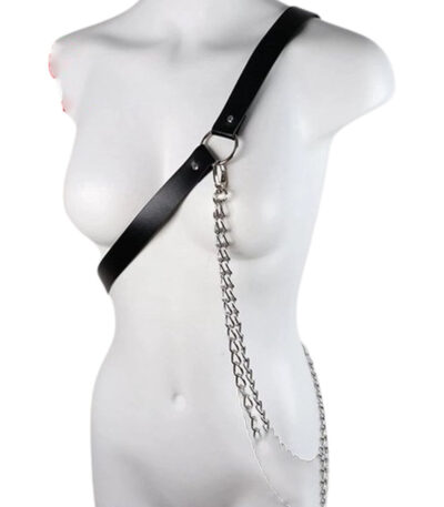 bondage, harnas, ketting, leer, verstelbaar, SM, BDSM, lingerie, seksfeest, dames