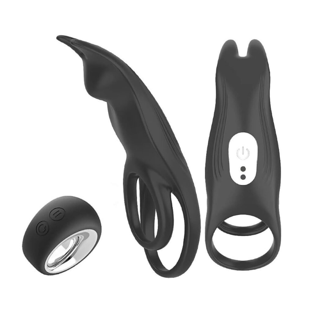 cockring, vibrator, dubbele, penetratie, strap-on, clitoris, 3-in-1, luxe, afstandsbediening, pro