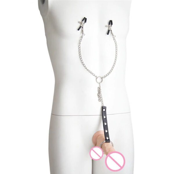 tepelklemmen, cockring, 2-in-1, penisring, bdsm, bondage, rvs, kuisheidskooi, verstelbaar, kwaliteit