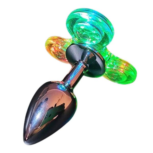 buttplug, led, spinner, fidget, luxe, anaal, plug, lichtgevend, sex toys, siliconen
