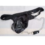 Lederen slip, BDSM onderbroek, trekband, SM string, lederen slip, erotisch ondergoed, heren, ketting, wetlook, verstelbaar